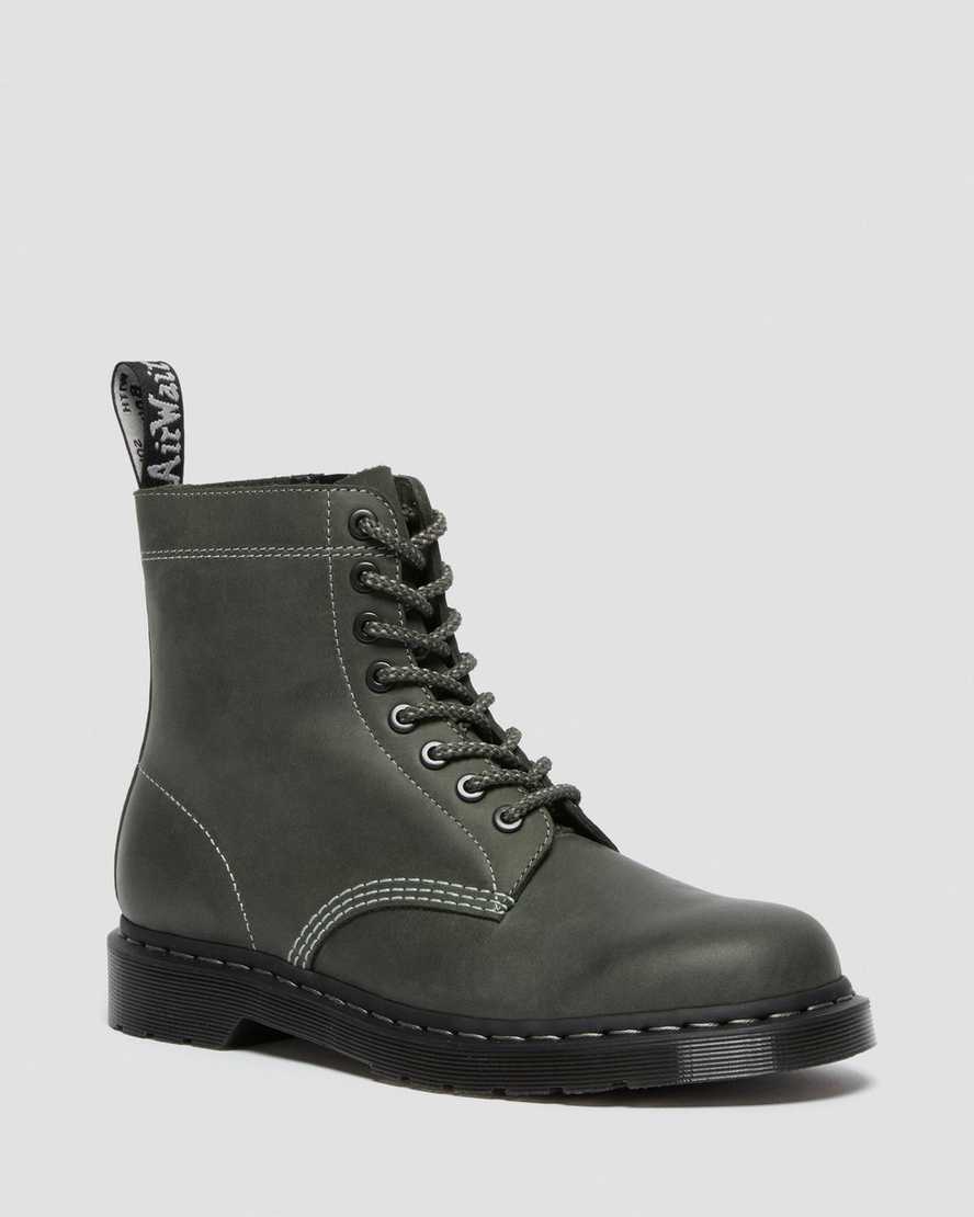 olive dr martens 1460 pascal zip womens lace up boots