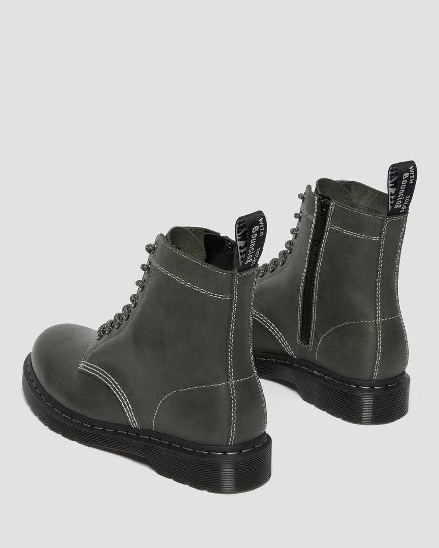 olive dr martens 1460 pascal zip womens lace up boots