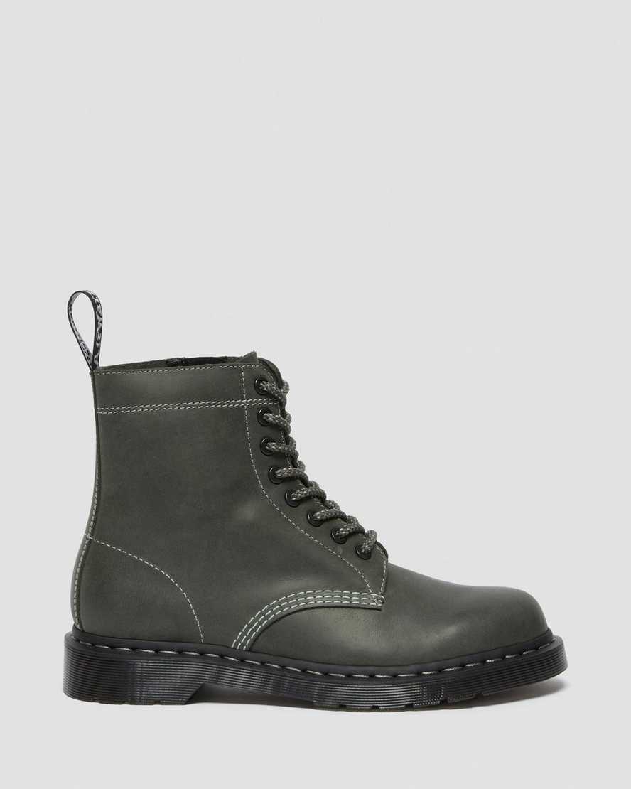 olive dr martens 1460 pascal zip womens lace up boots