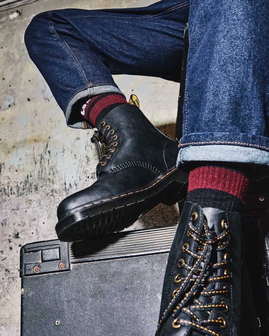 black dr martens 1460 pascal womens lace up boots