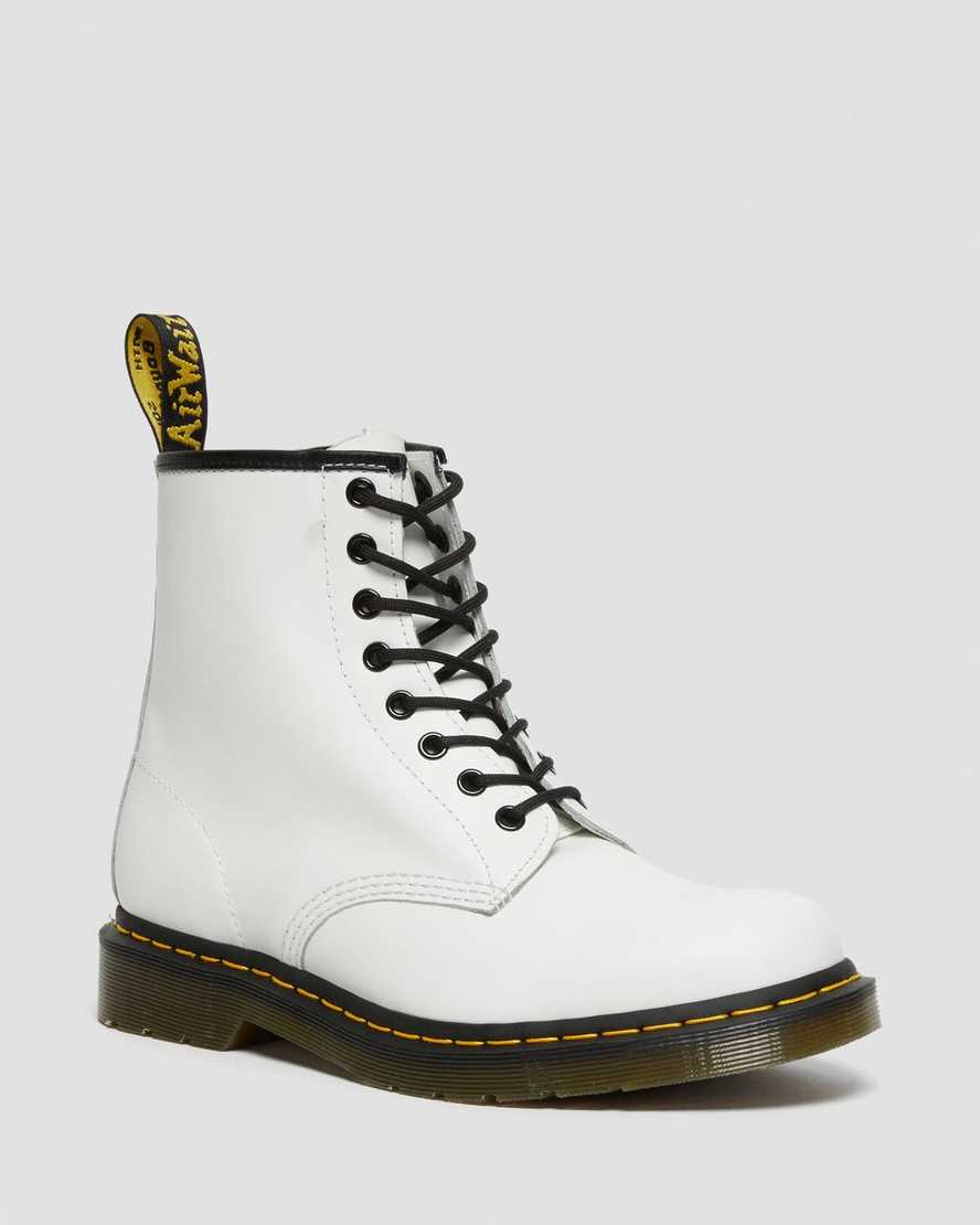 white dr martens 1460 smooth womens lace up boots