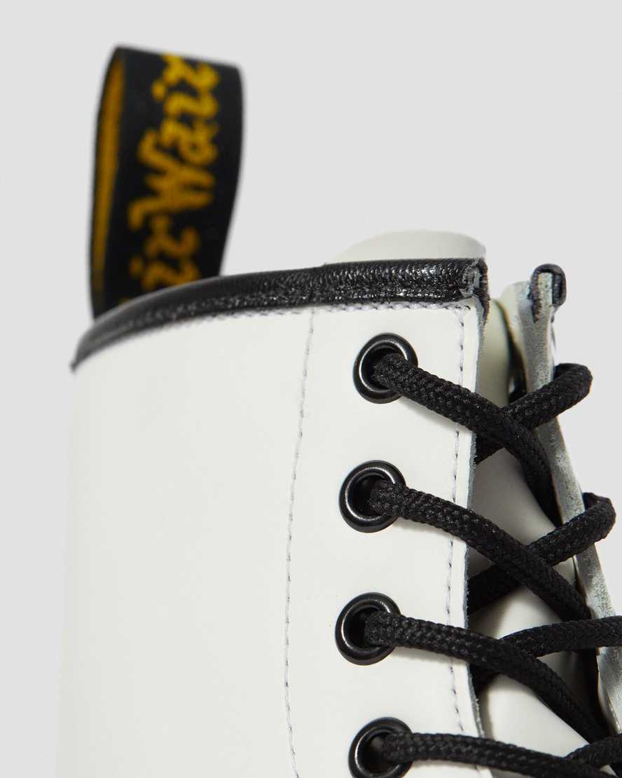 white dr martens 1460 smooth womens lace up boots