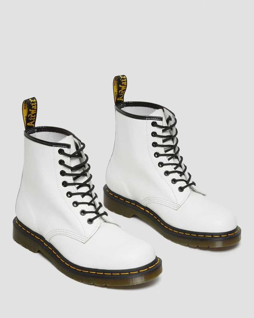 white dr martens 1460 smooth womens lace up boots