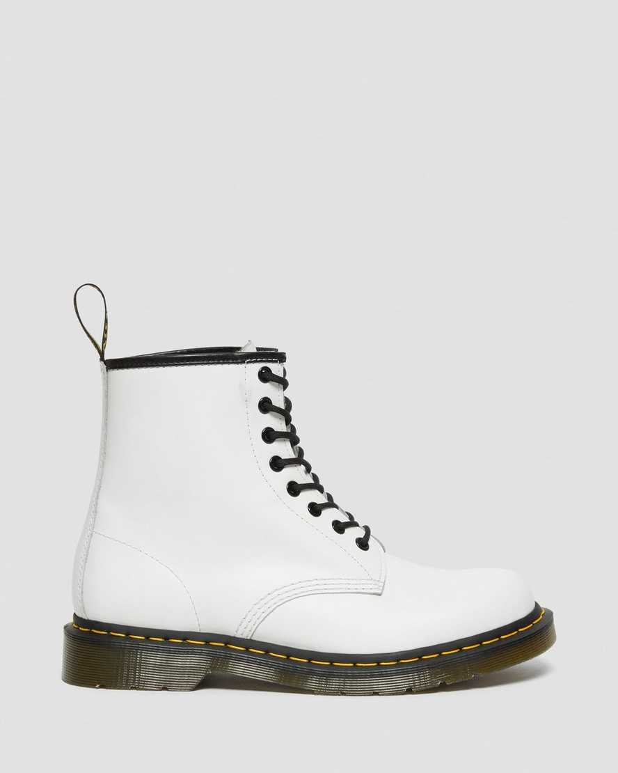 white dr martens 1460 smooth womens lace up boots