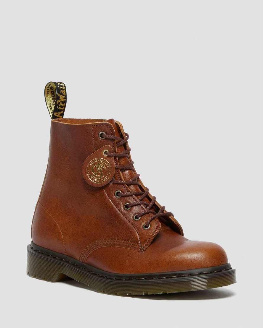 tan dr martens 1460 pascal womens lace up boots