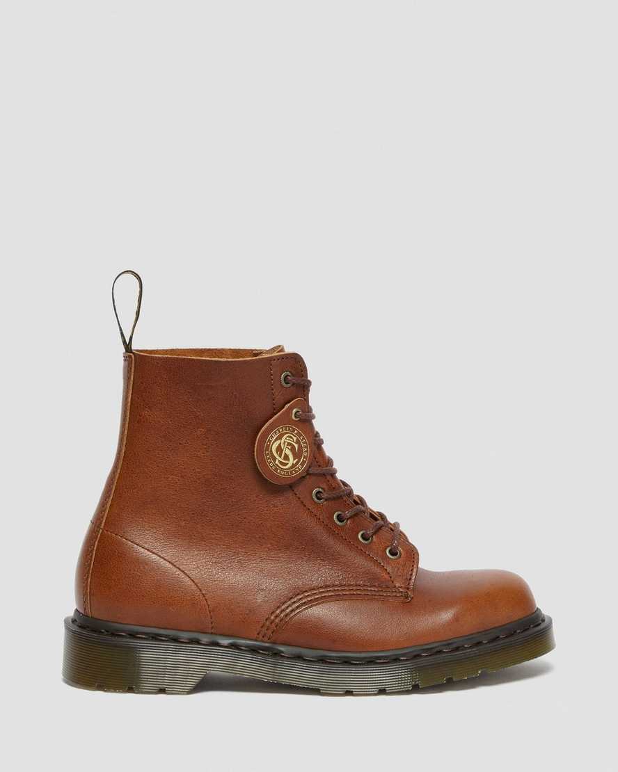tan dr martens 1460 pascal womens lace up boots