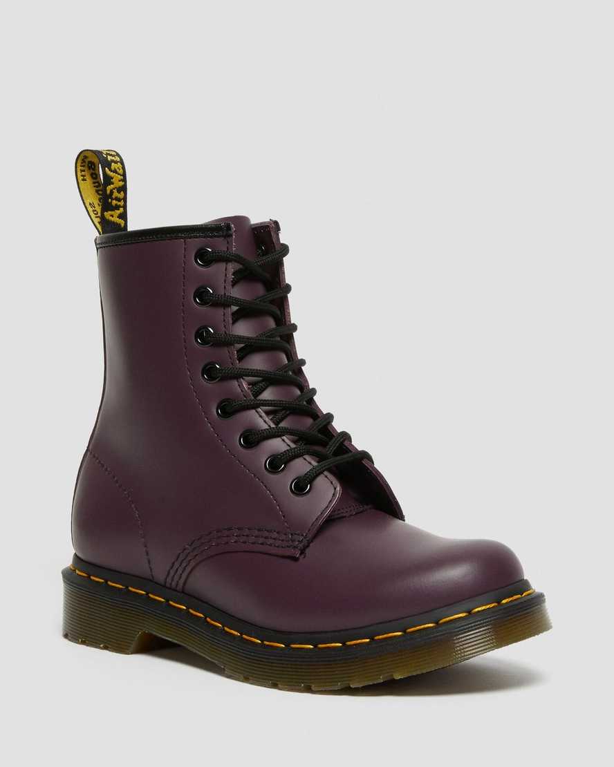 purple dr martens 1460 smooth womens lace up boots