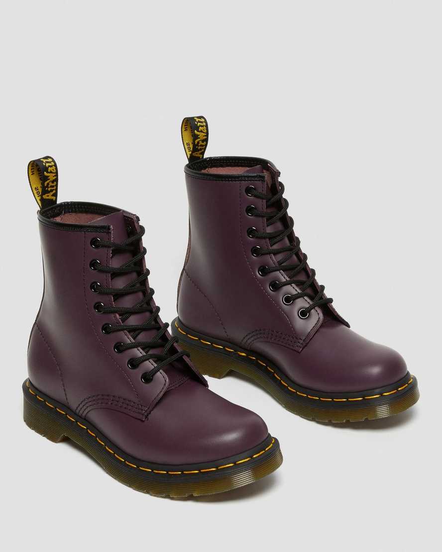 purple dr martens 1460 smooth womens lace up boots