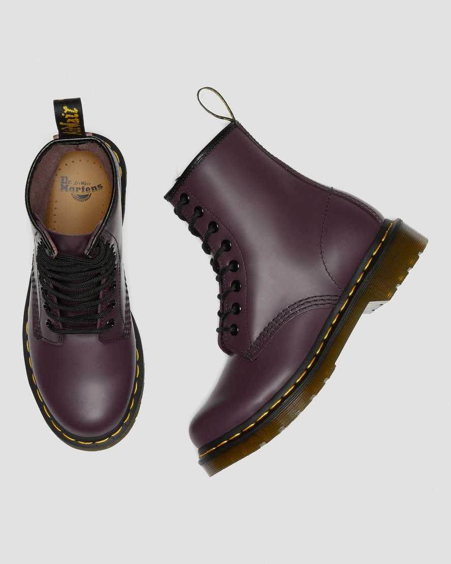 purple dr martens 1460 smooth womens lace up boots