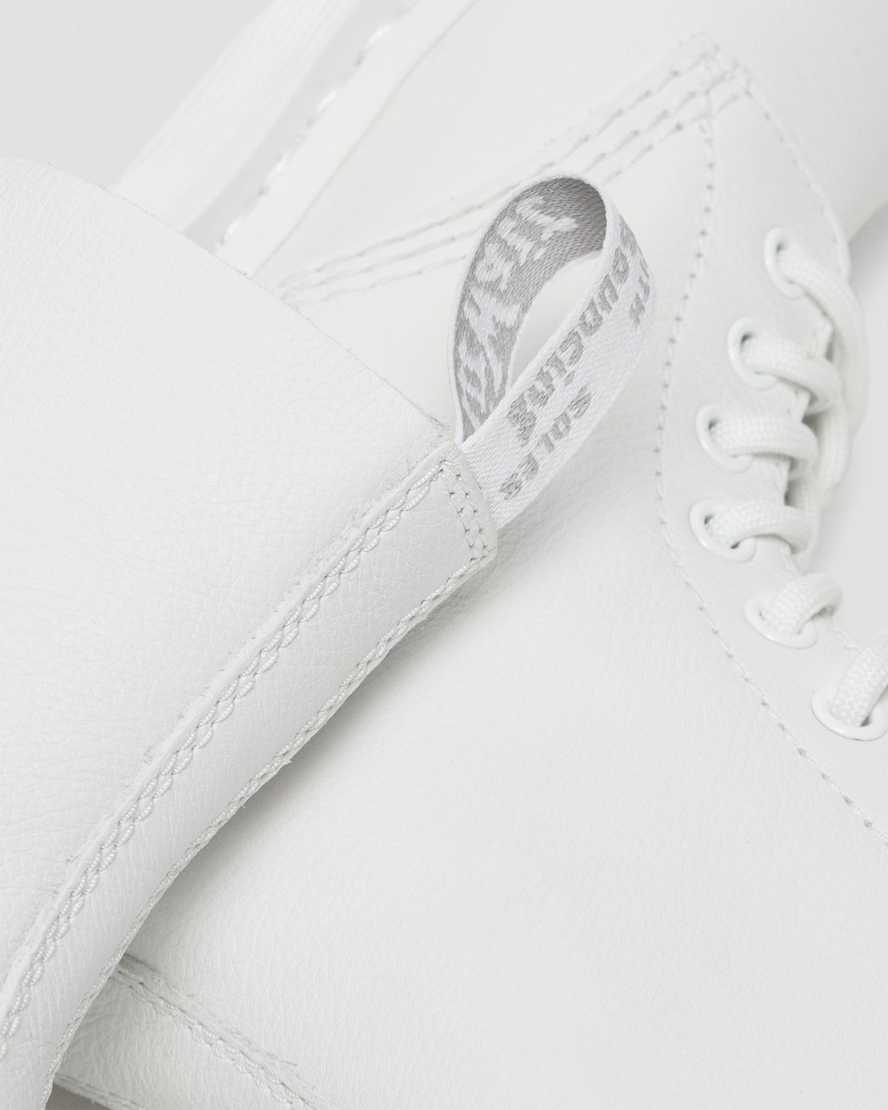 white dr martens 1460 pascal mono womens lace up boots