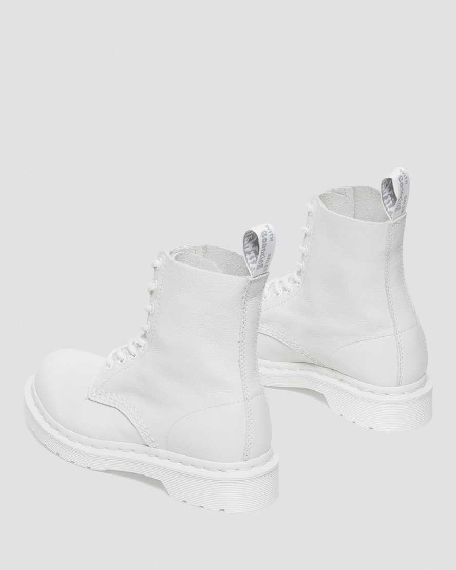 white dr martens 1460 pascal mono womens lace up boots