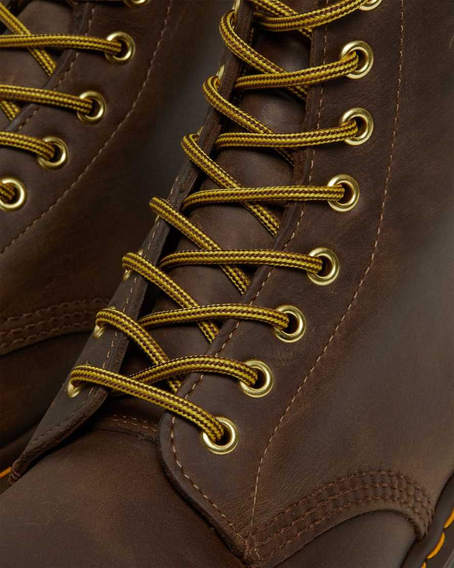 brown dr martens 1460 crazy horse womens lace up boots