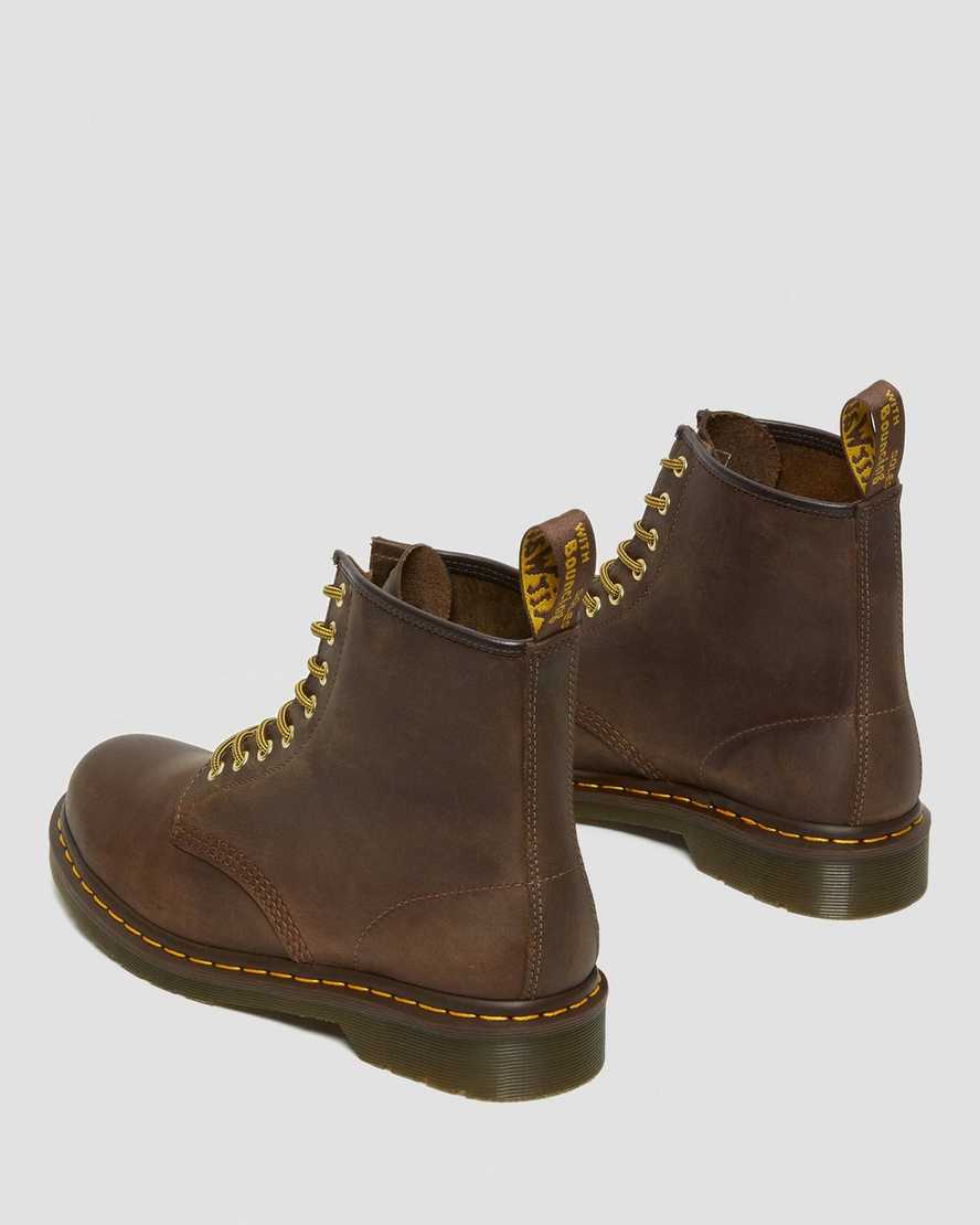 brown dr martens 1460 crazy horse womens lace up boots