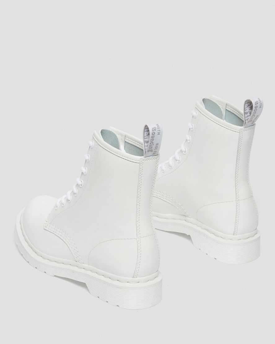 white dr martens 1460 mono patent womens lace up boots