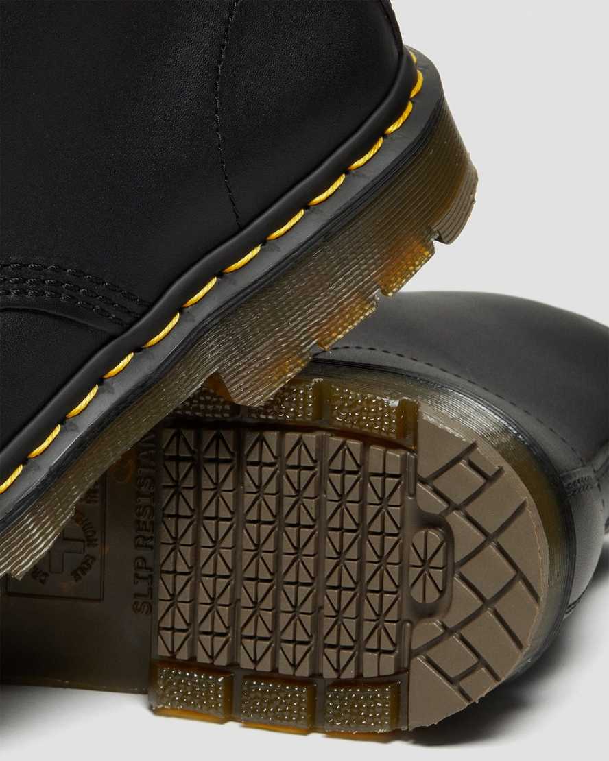 black dr martens 1460 slip resistant womens lace up boots
