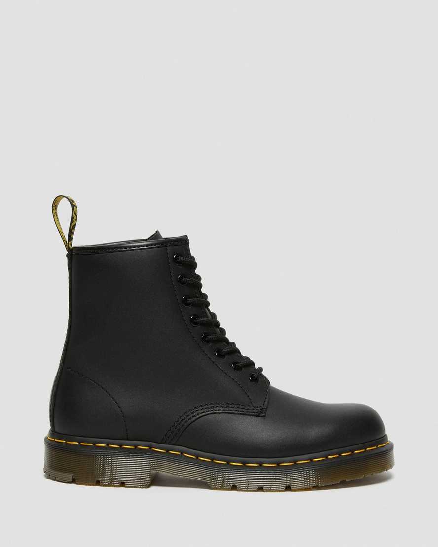black dr martens 1460 slip resistant womens lace up boots