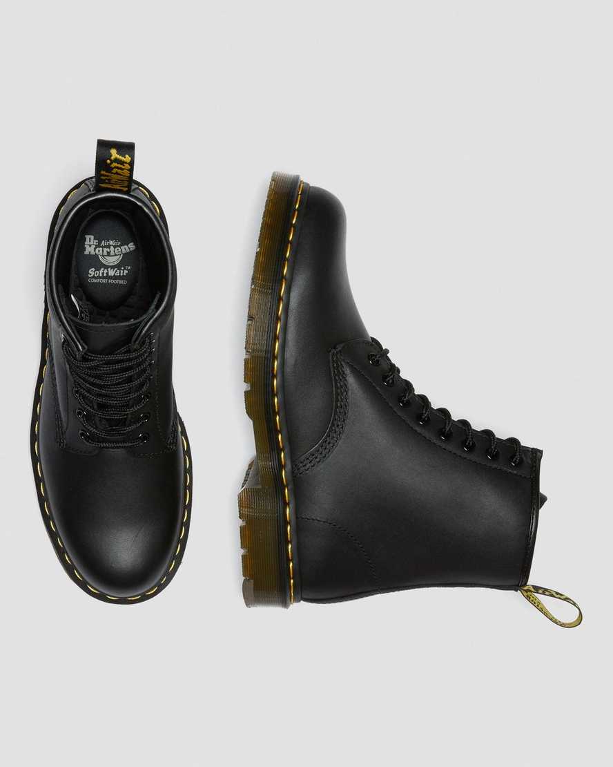 black dr martens 1460 slip resistant womens lace up boots