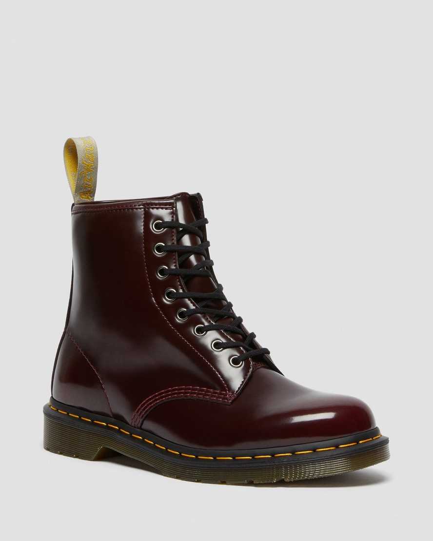red dr martens 1460 womens lace up boots