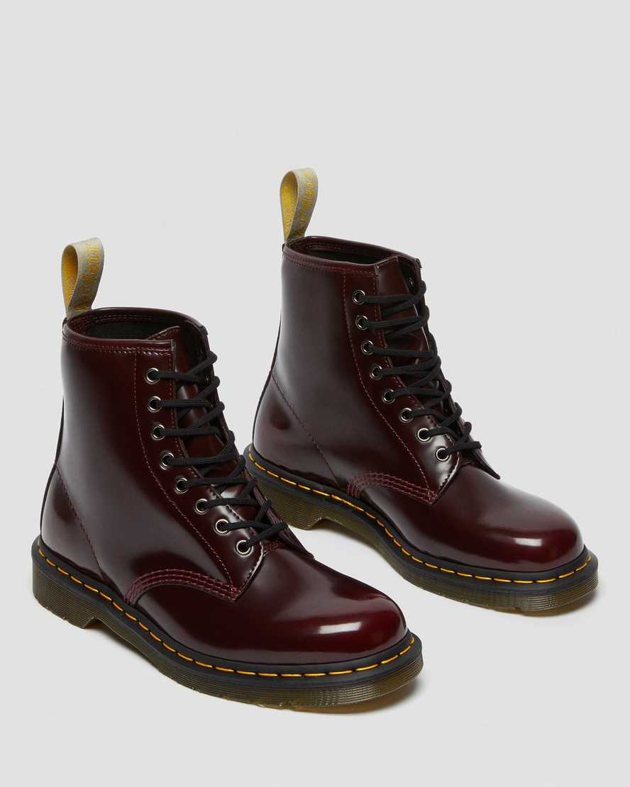 red dr martens 1460 womens lace up boots