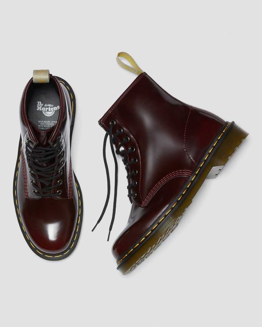 red dr martens 1460 womens lace up boots