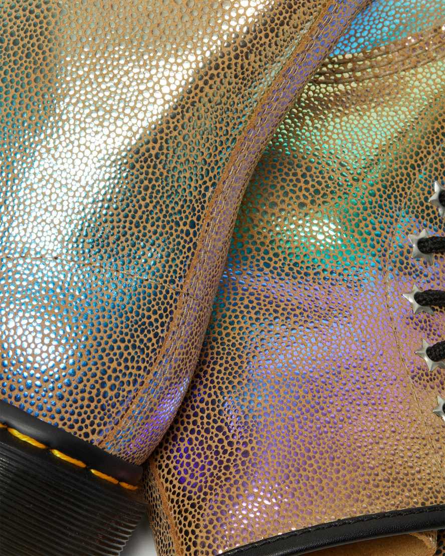 brown dr martens 1460 rainbow ray womens lace up boots
