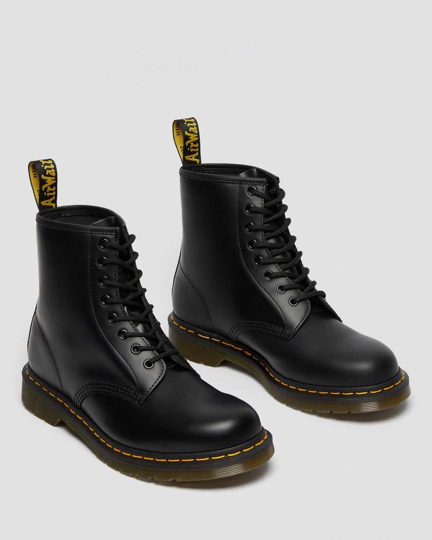 black dr martens 1460 smooth womens lace up boots