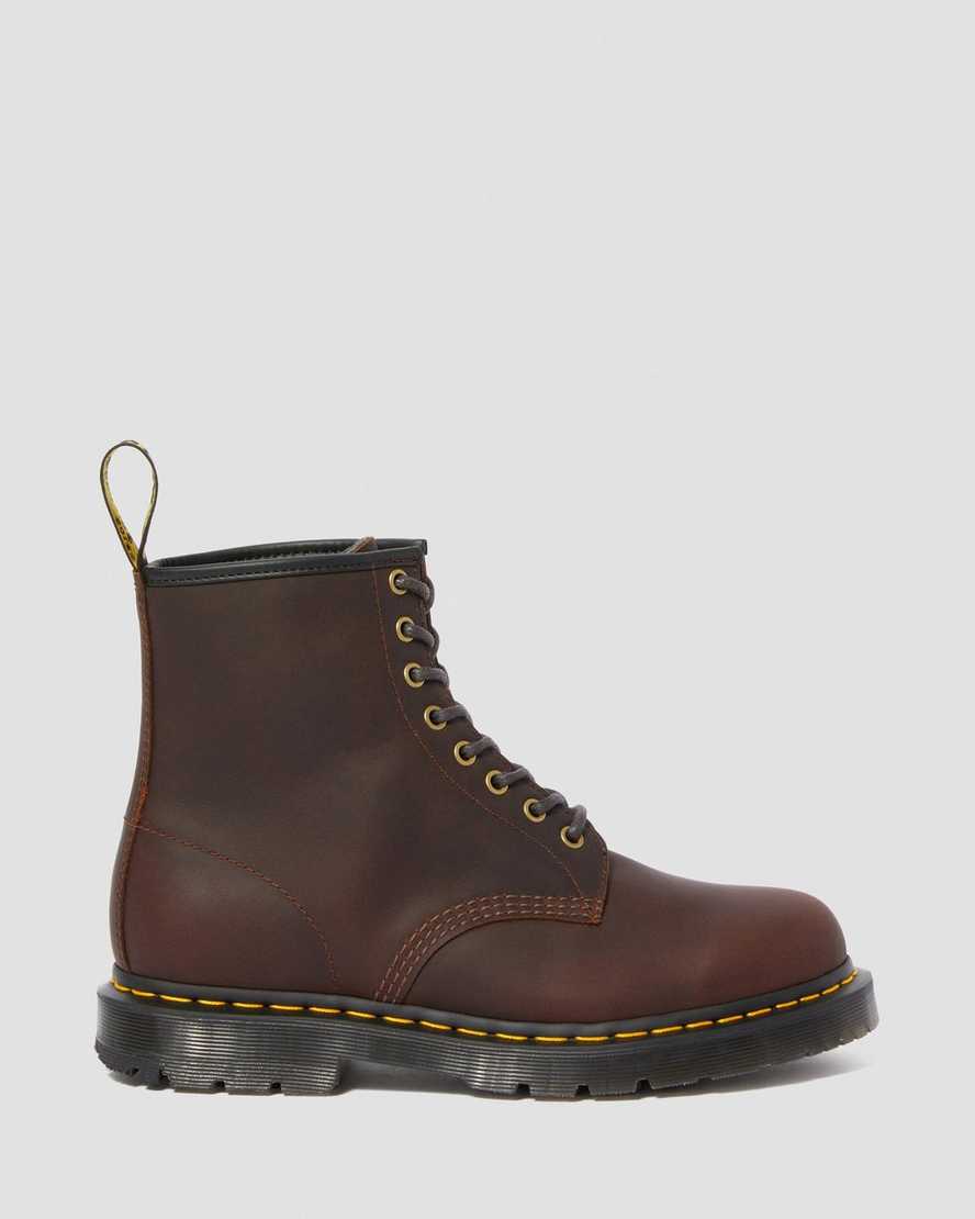 dark brown dr martens 1460 dms wintergrip womens lace up boots