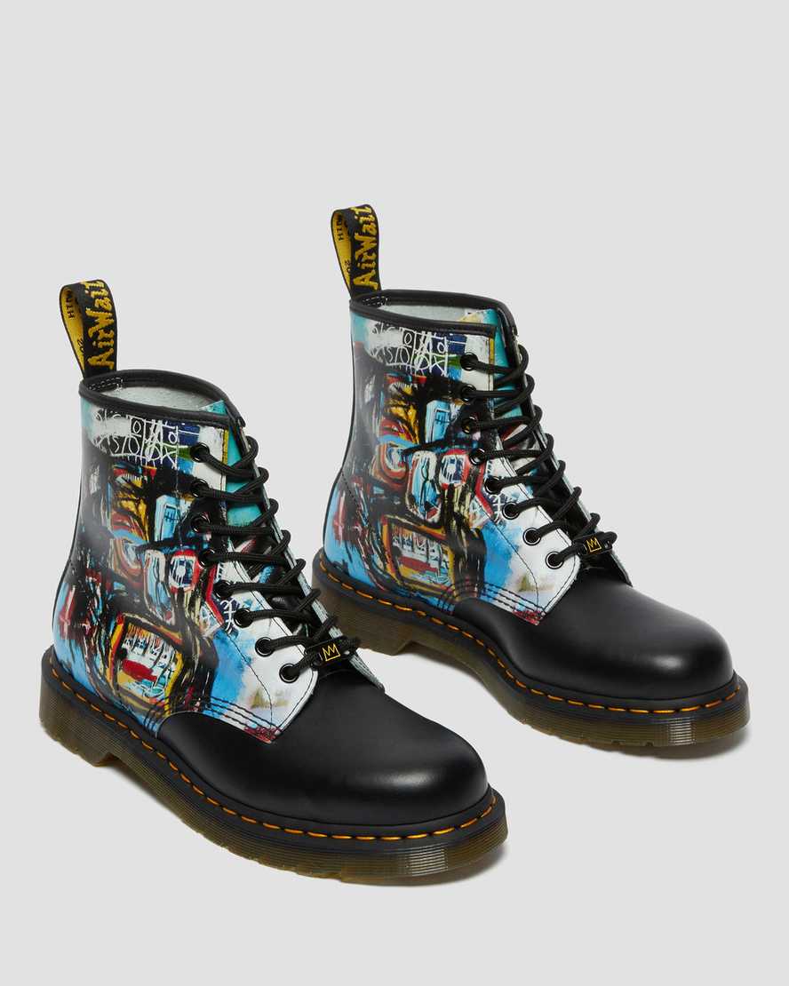 black dr martens 1460 basquiat womens lace up boots