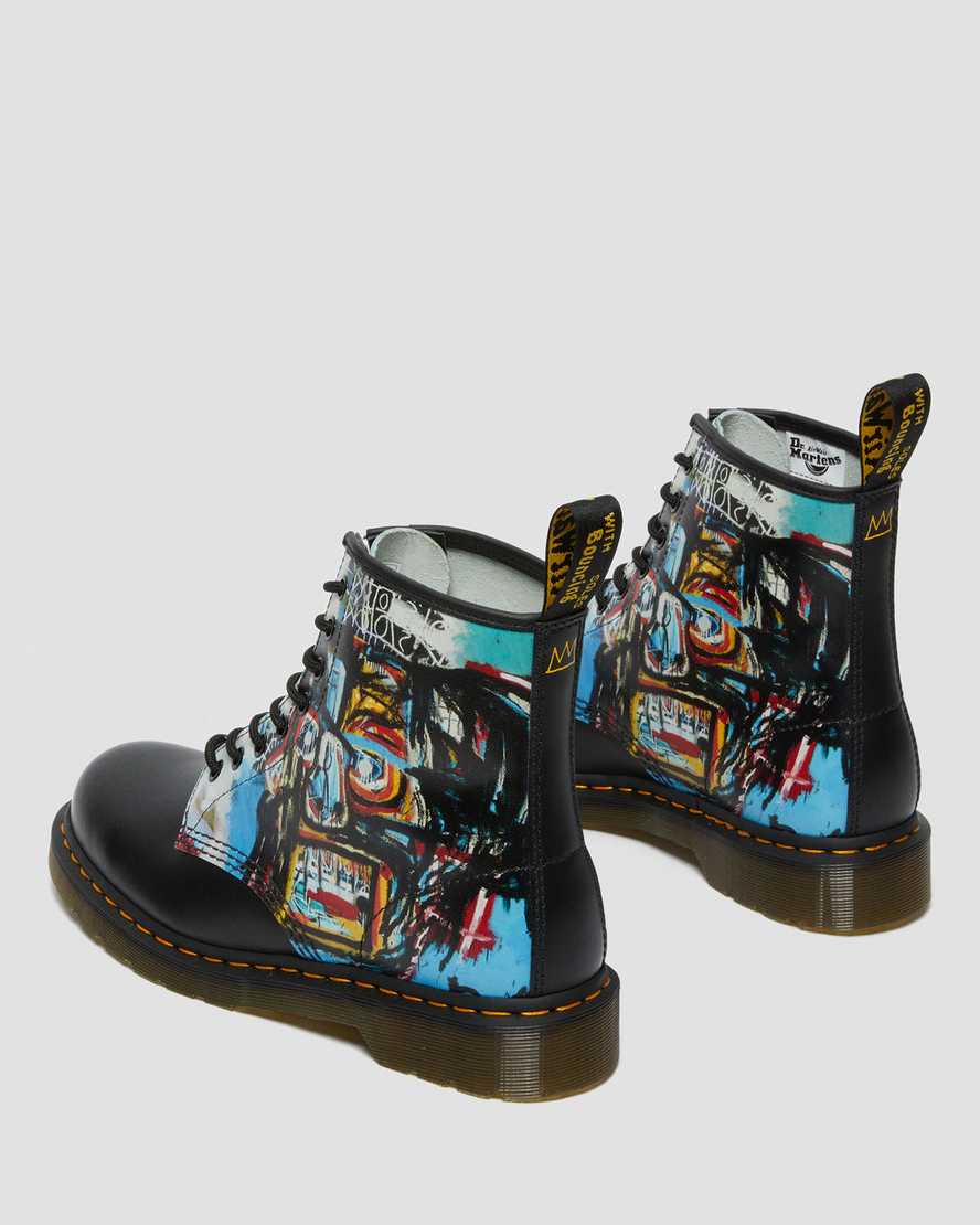 black dr martens 1460 basquiat womens lace up boots