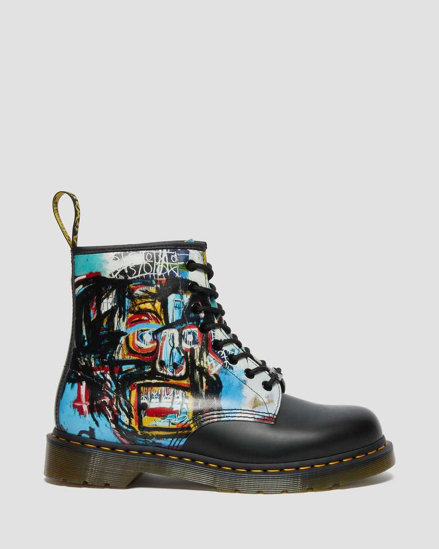 black dr martens 1460 basquiat womens lace up boots