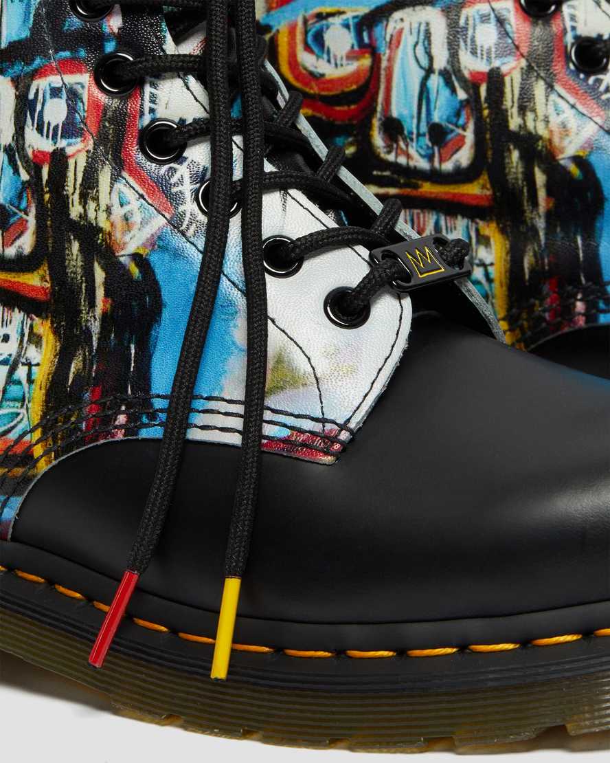 black dr martens 1460 basquiat womens lace up boots
