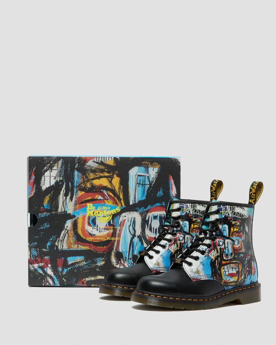 black dr martens 1460 basquiat womens lace up boots