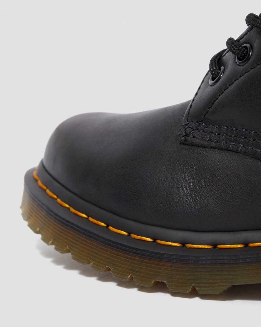 black dr martens 1460 faux fur lined womens lace up boots