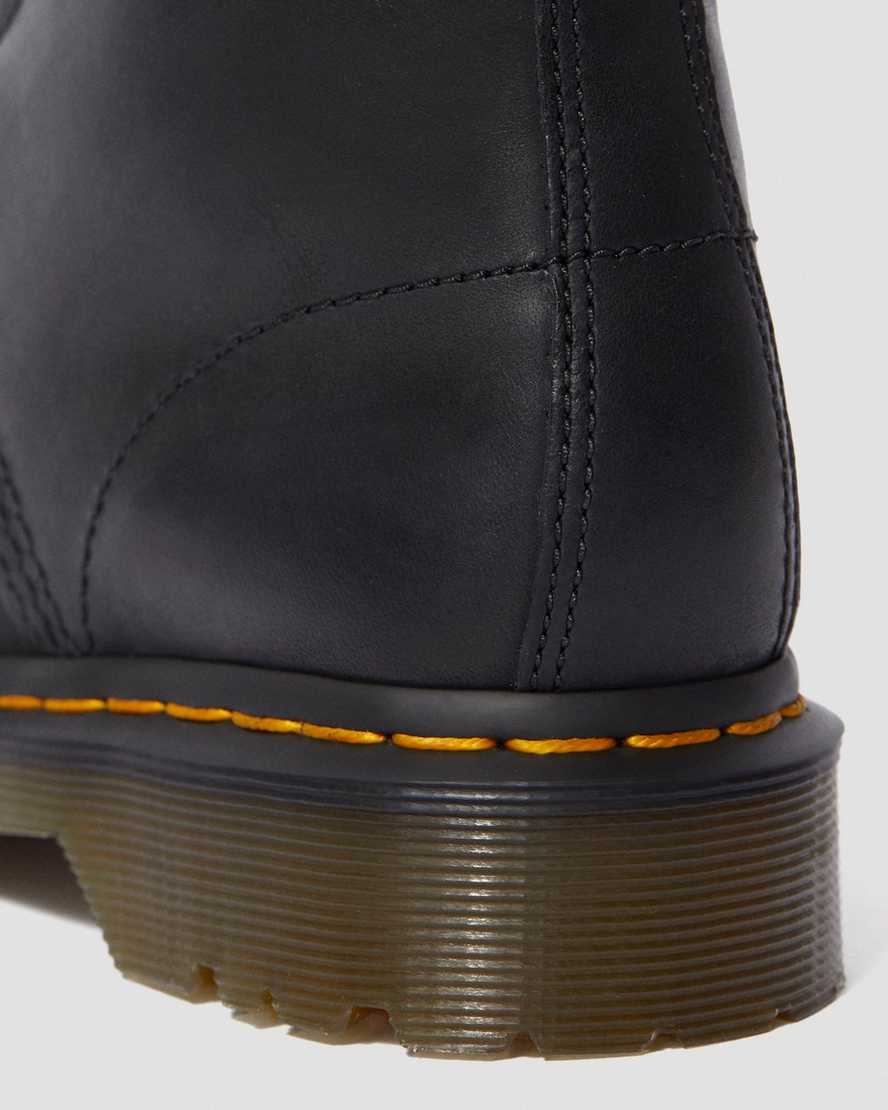black dr martens 1460 faux fur lined womens lace up boots