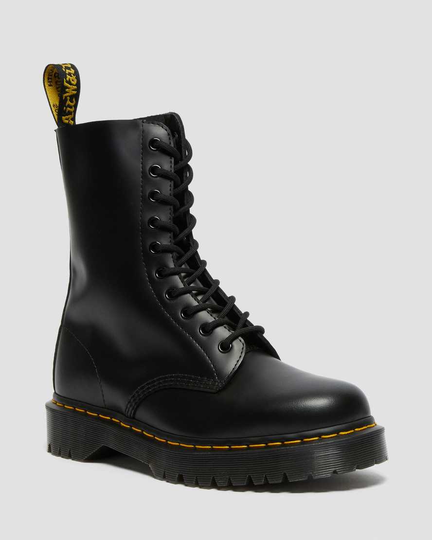 black dr martens 1490 bex smooth womens mid calf boots