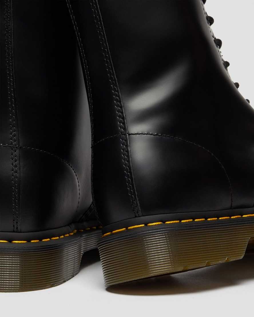 black dr martens 1490 smooth womens mid calf boots