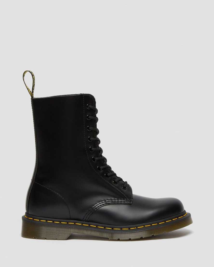 black dr martens 1490 smooth womens mid calf boots