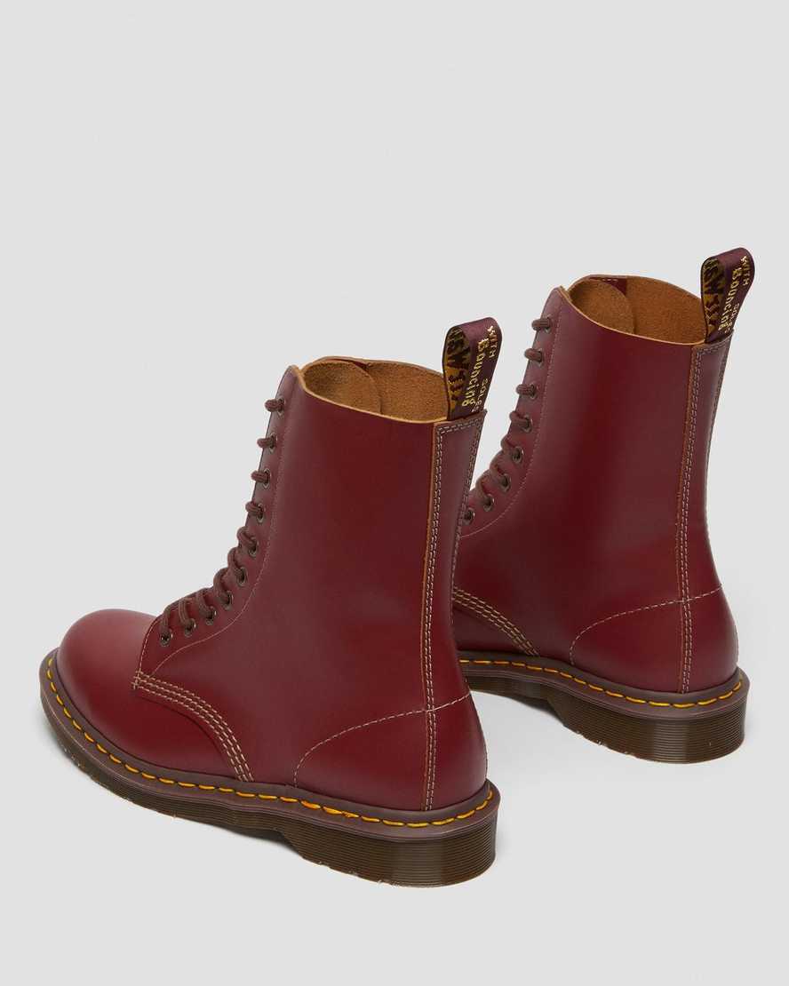 red dr martens 1490 vintage made in england womens mid calf boots