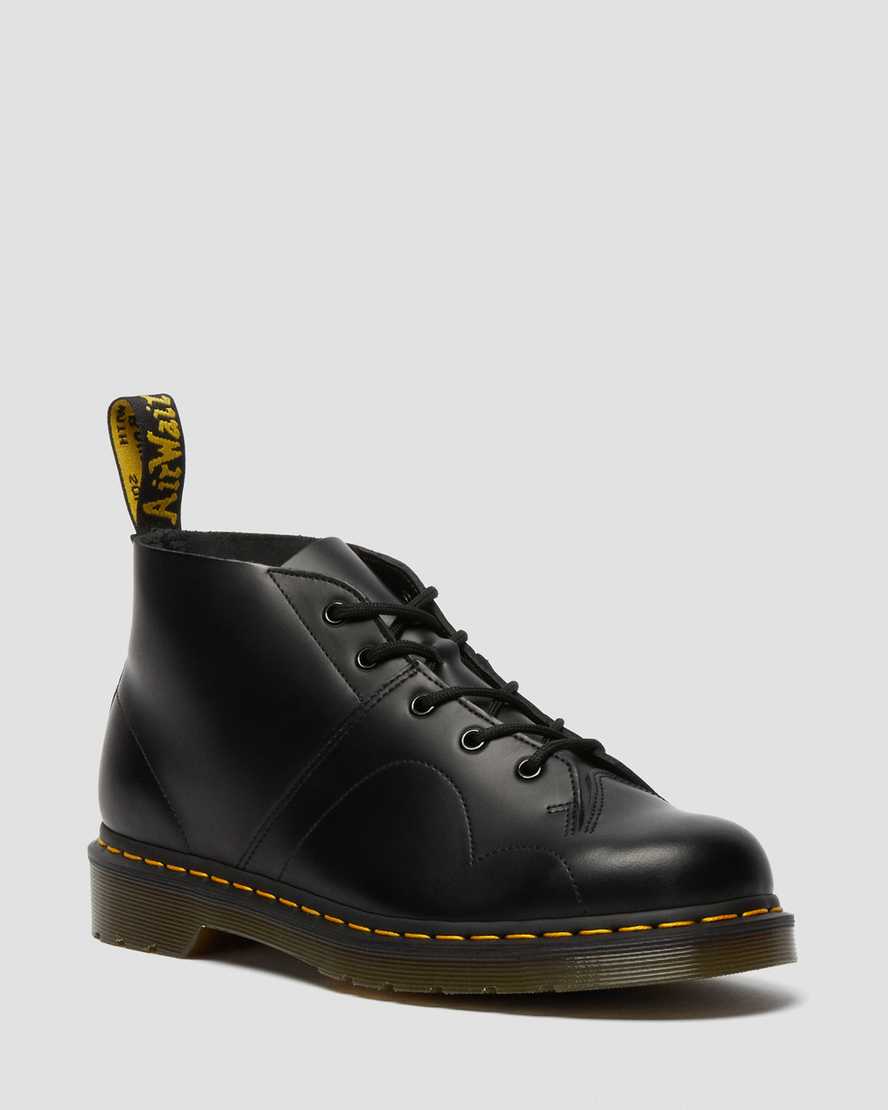 black dr martens church smooth womens monkey boots