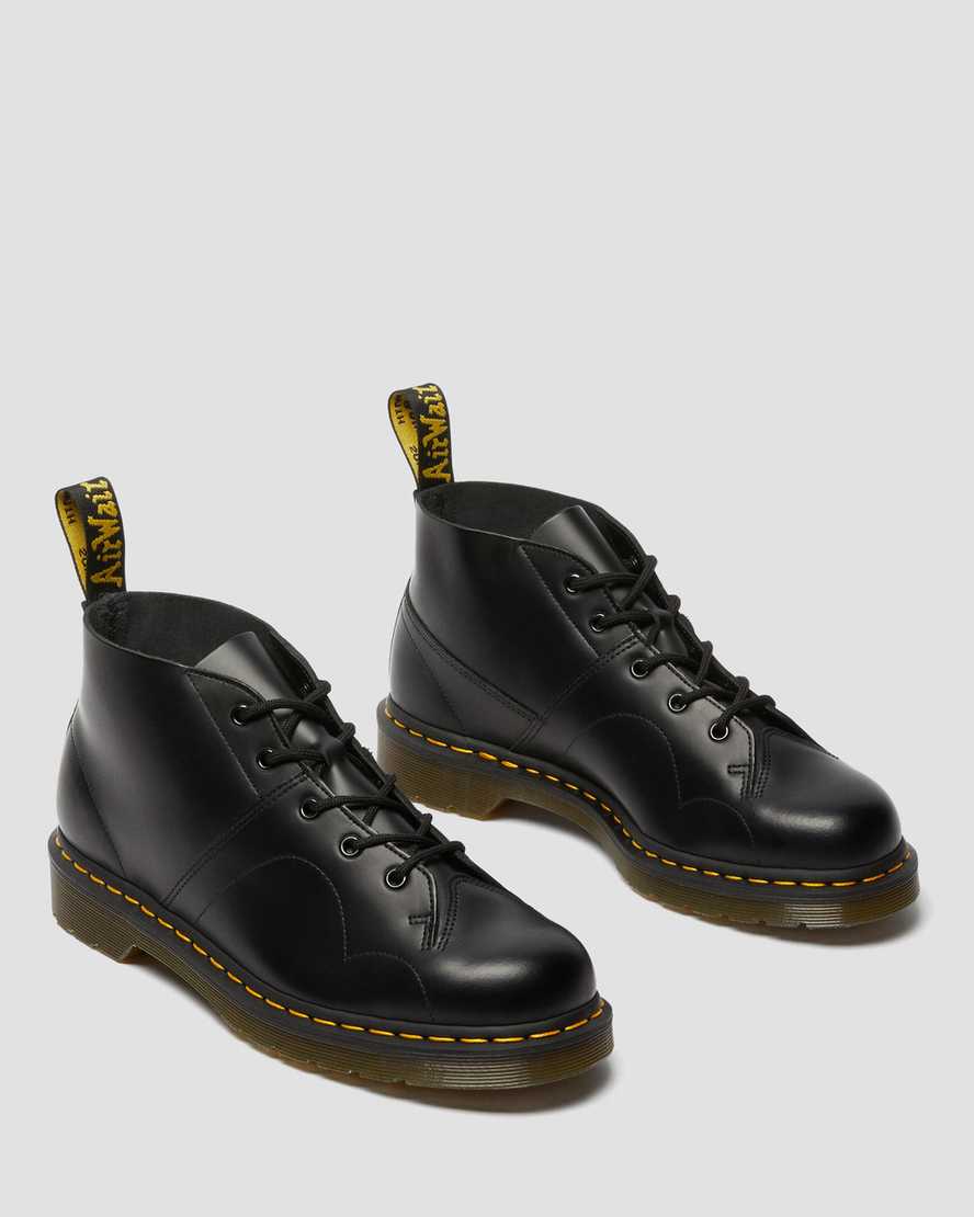 black dr martens church smooth womens monkey boots