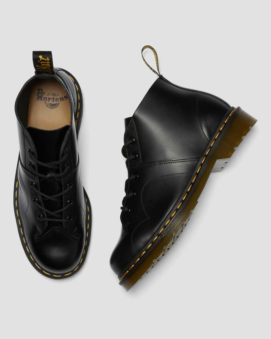 black dr martens church smooth womens monkey boots