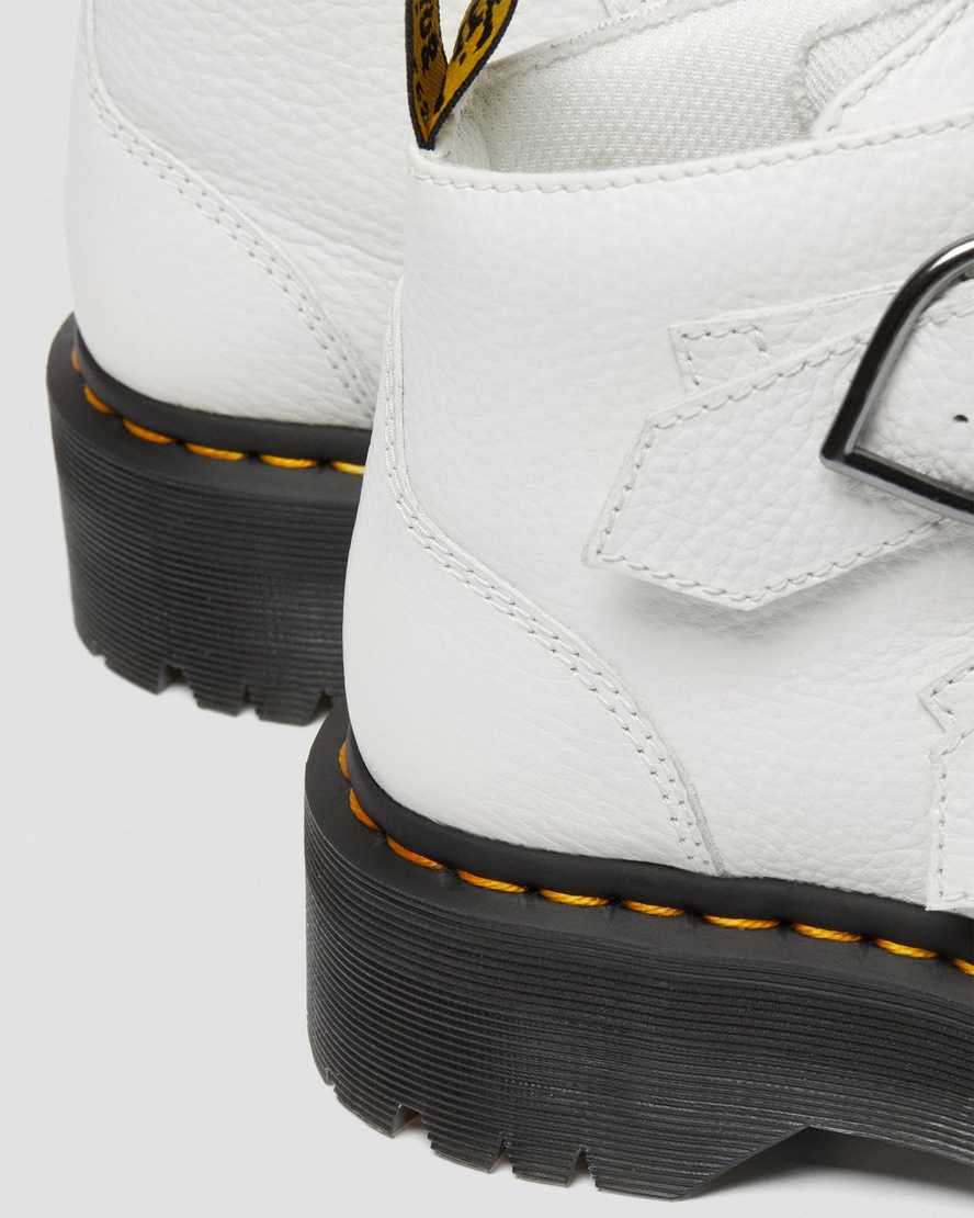 white dr martens devon heart womens platform boots