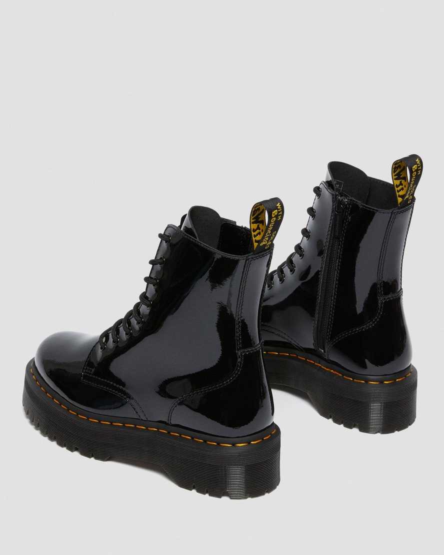 black dr martens jadon patent womens platform boots