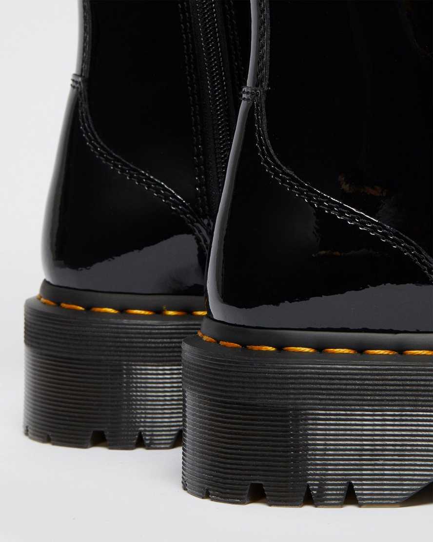 black dr martens jadon patent womens platform boots