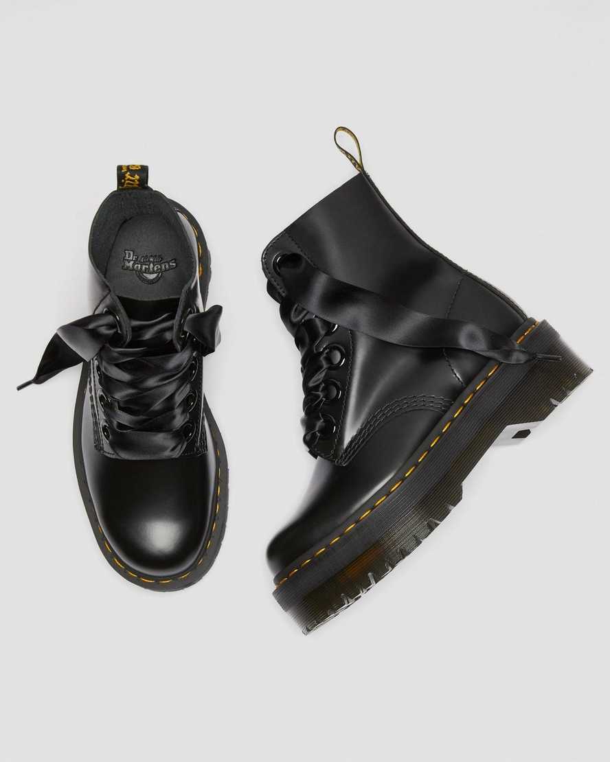 black dr martens molly womens platform boots