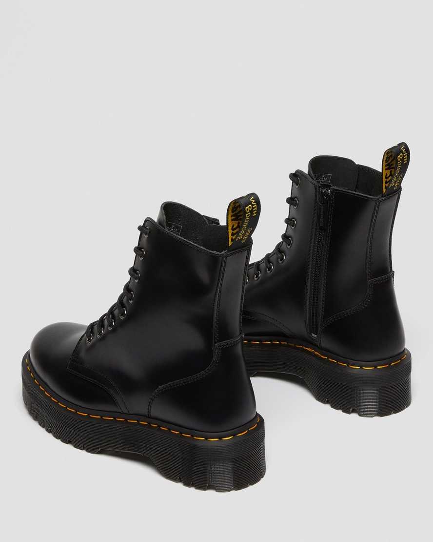 black dr martens jadon smooth womens platform boots