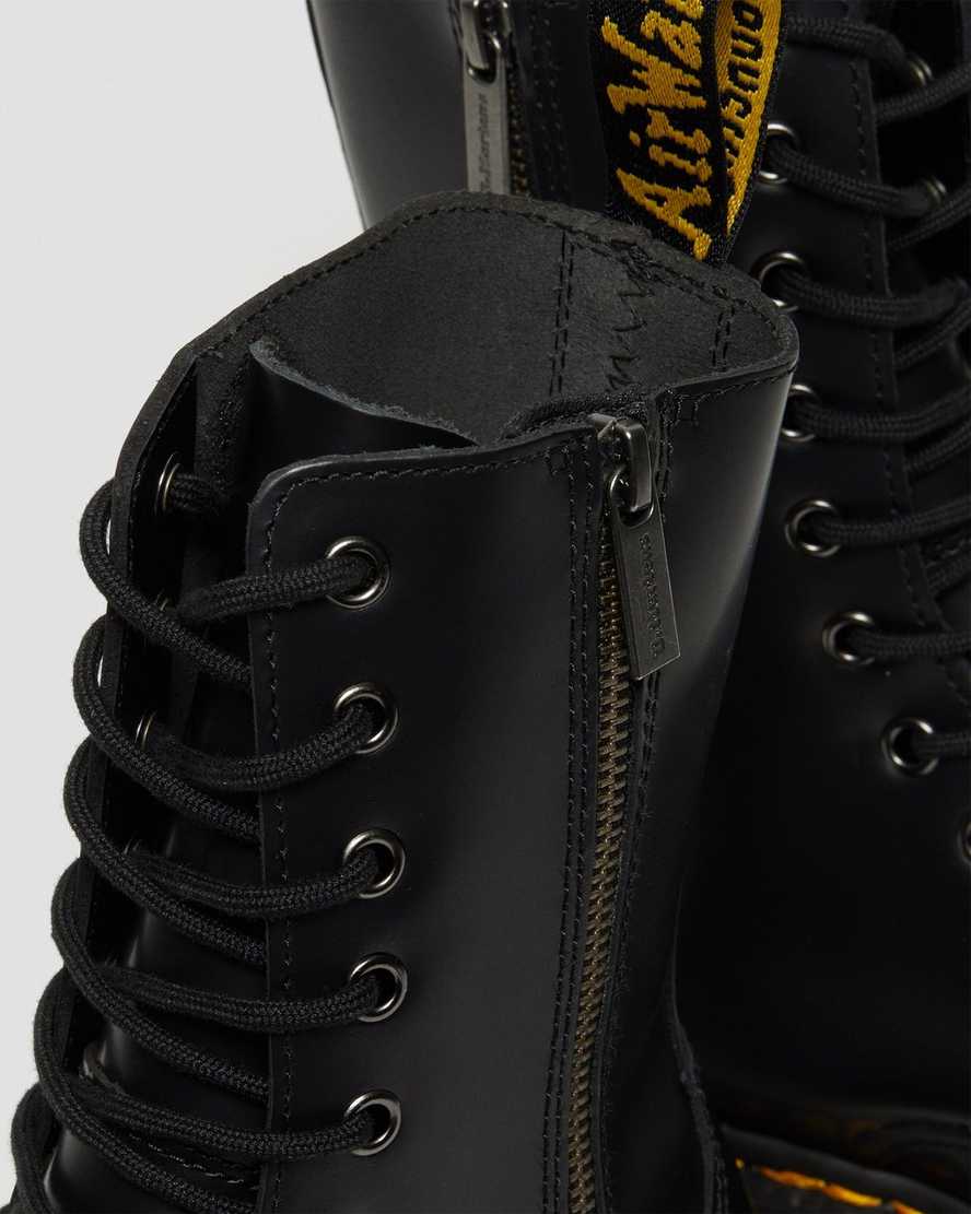 black dr martens jadon hi smooth womens platform boots