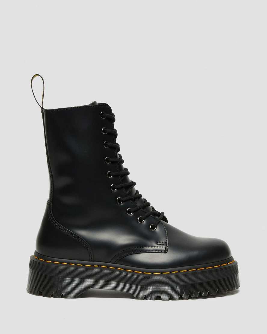 black dr martens jadon hi smooth womens platform boots