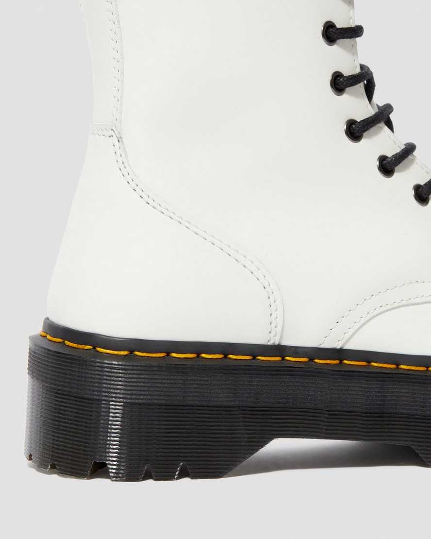 white dr martens jadon smooth womens platform boots