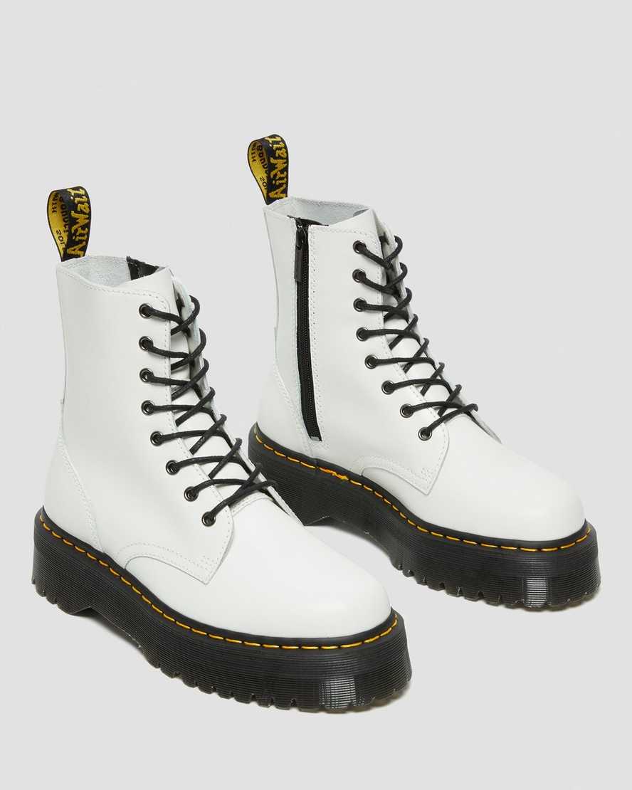 white dr martens jadon smooth womens platform boots